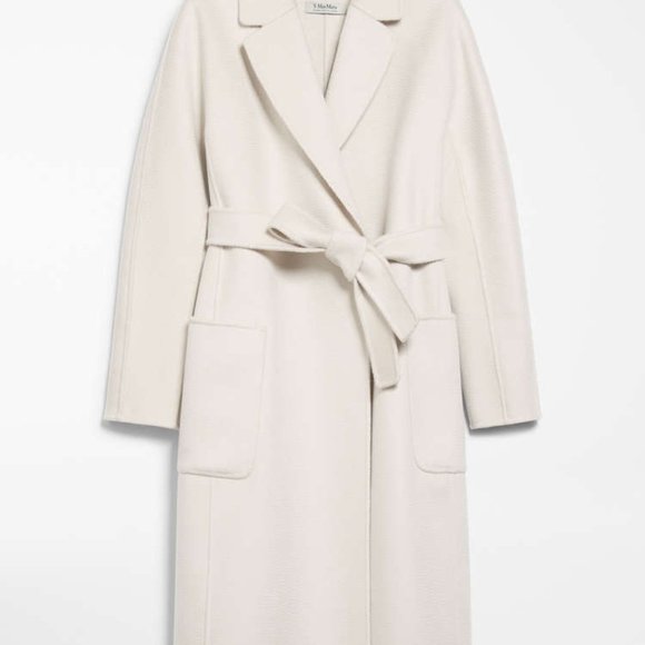 S MAX MARA Cashmere Wool blend Wrap coat-ALATI- Ghiaccio i.e. ice- Ital 44, US10 - Picture 3 of 11